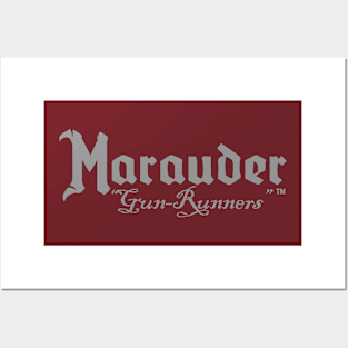 Marauder "Gun-Runners" Script name in Gray Posters and Art